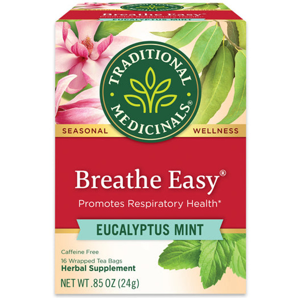 Traditional Medicinals Breathe Easy® Eucalyptus Mint Herbal Supplement Tea (16 Tea Bags)