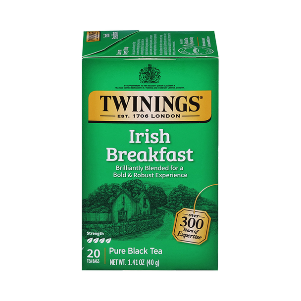 Twining Irish Breakfast Pure Black Tea (20 Tea Bags)