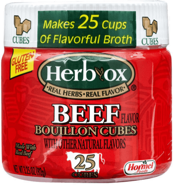 HERB-OX® 3.25 oz. Beef  Bouillon Cubes (25 Cubes)