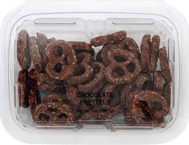 Kitch'n Snacks 7 oz. Milk Chocolate Coated Mini Pretzels Tub