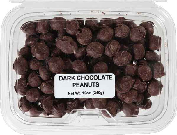 Kitch'n Snacks 12 oz. Dark Chocolate Peanuts Tub