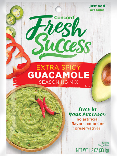 Concord Fresh Success 1.2 oz. Extra Spicy Guacamole Seasoning Mix