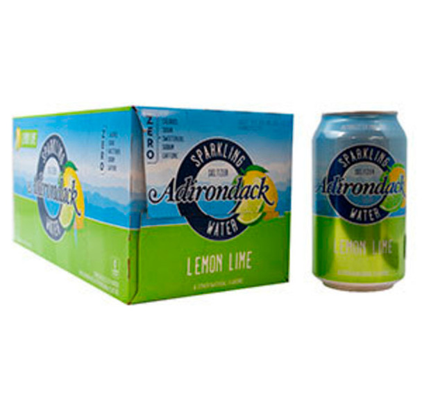 Adirondack 12 fl. oz. Lemon Lime Seltzer Water Case (8 Pack)
