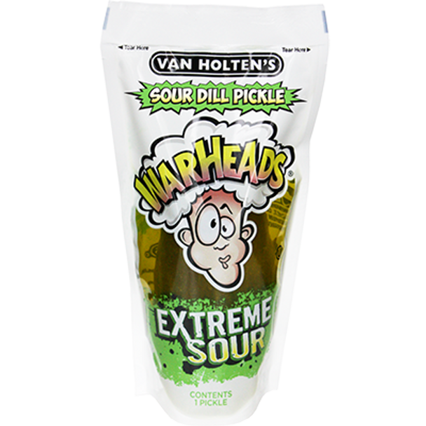 Van Holten's 10 oz. Individually Wrapped Warheads® Extreme Sour Dill Pickle