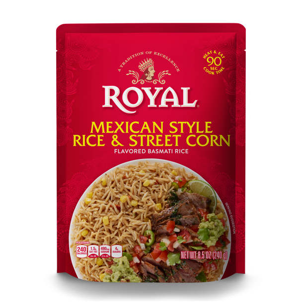Royal® 8.5 oz. Mexican Style Rice & Street Corn Flavored Basmati Rice