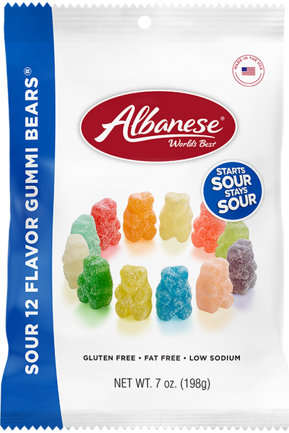 Albanese 7 oz. Sour 12 Flavor Gummi Bears®