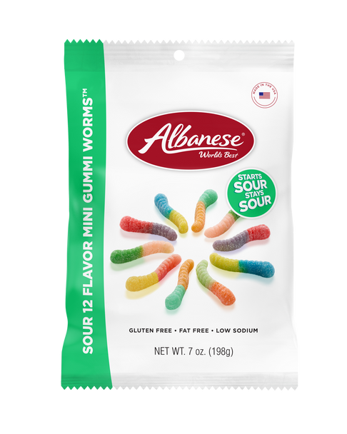 Albanese 7 oz. Sour 12 Flavor Mini Gummi Worms™