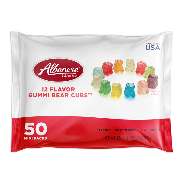 Albanese .25 oz. 12 Flavor Gummi Bear Cubs™ (50 Mini Packs)