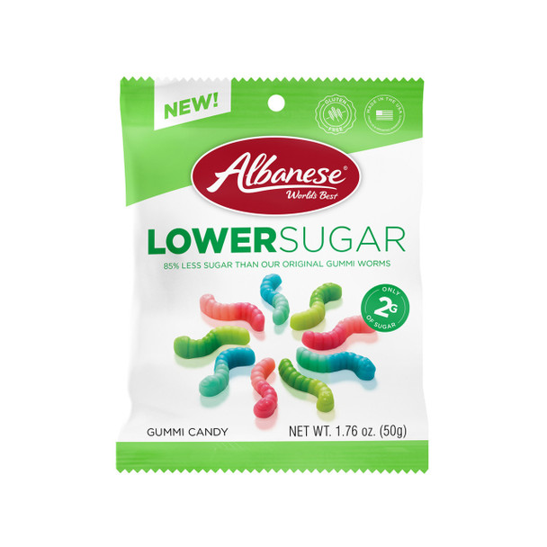 Albanese 1.76 oz. Lower Sugar Mini Gummi Worms