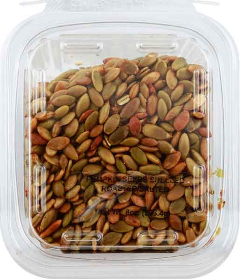 Kitch'n Snacks 8 oz. Roasted & Salted Pumkin Seeds Tubs