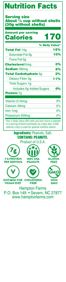 Hampton Farms 24 oz. Salted Roasted Peanuts