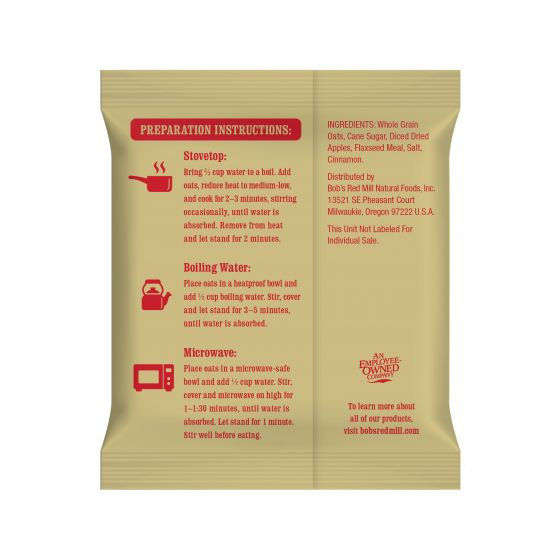 Bob's Red Mill 1.23 oz. Apple Cinnamon Instant Oatmeal Packets (8 Count)