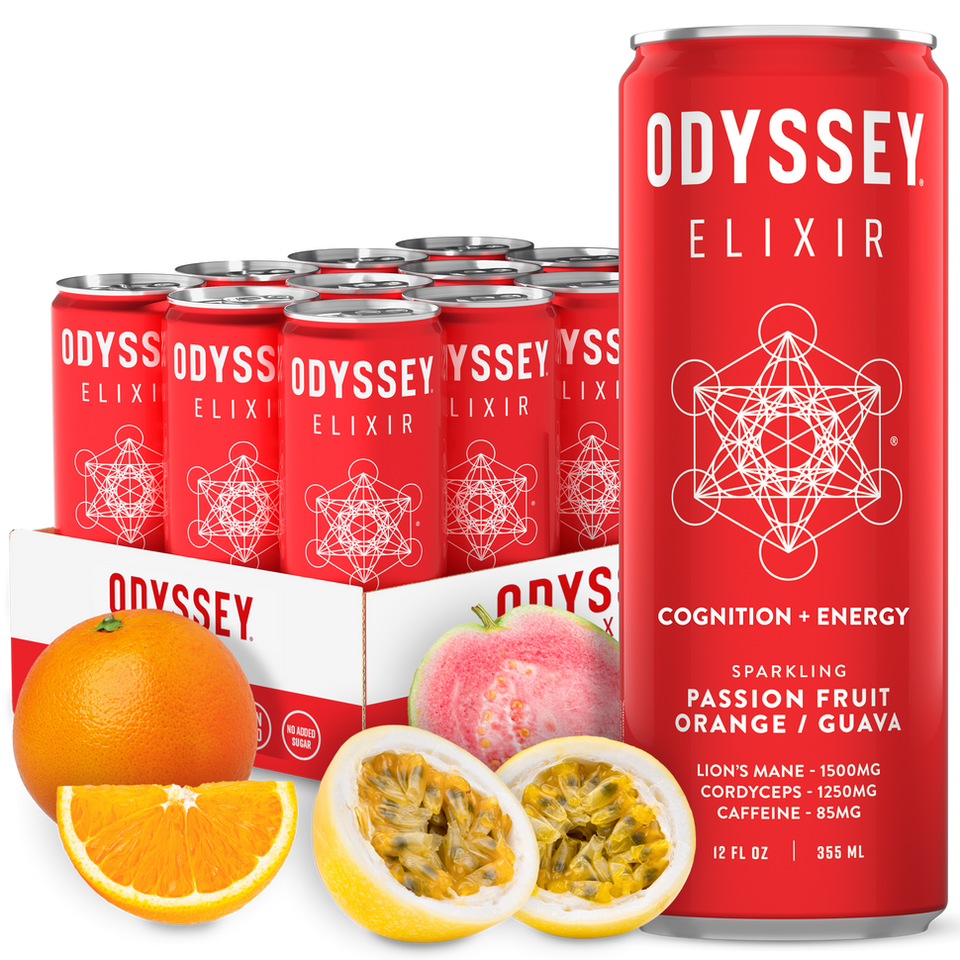 Odyssey Elixir 12 fl. oz. Sparkling Passion Fruit Orange/Guava Passion Fruit Orange/Guava