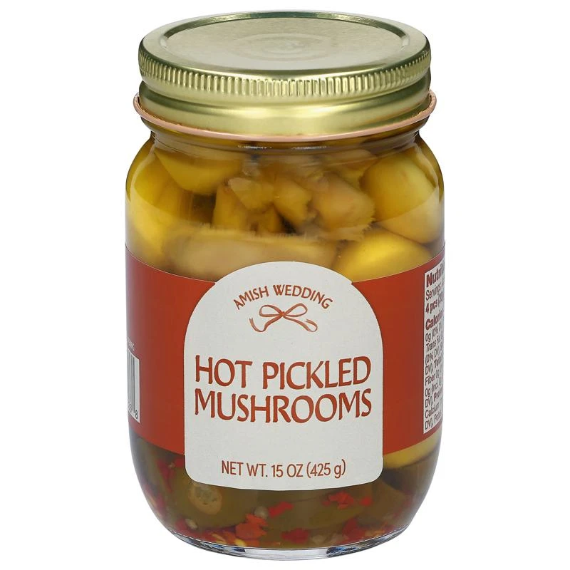 Amish Wedding® 15 oz. Hot Pickled Mushrooms