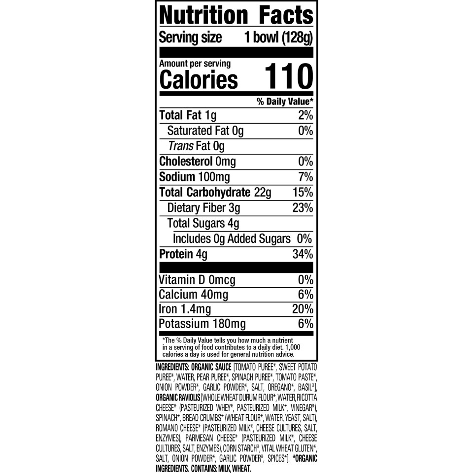 Happy Tot® Organics 4.5 oz. Cheese & Spinach Ravioli Bowl
