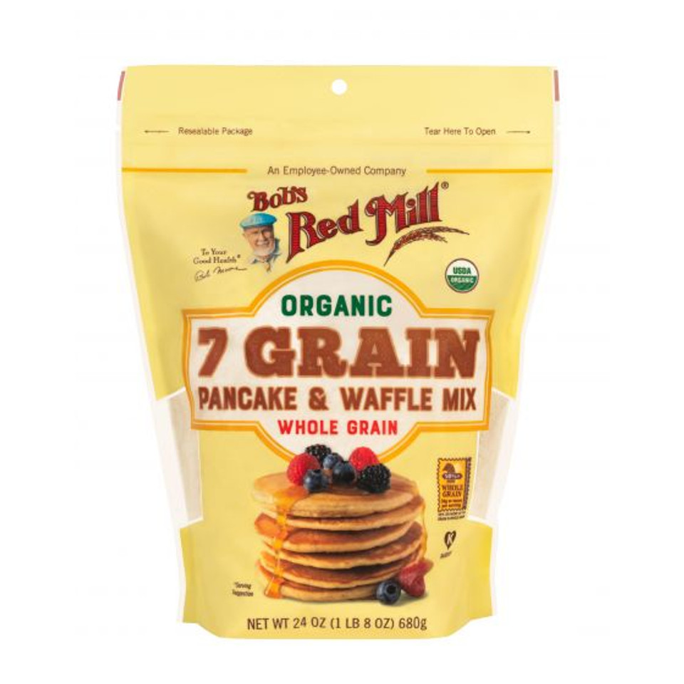 Bob's Red Mill 24 oz. Organic 7 Grain Pancake & Waffle Mix