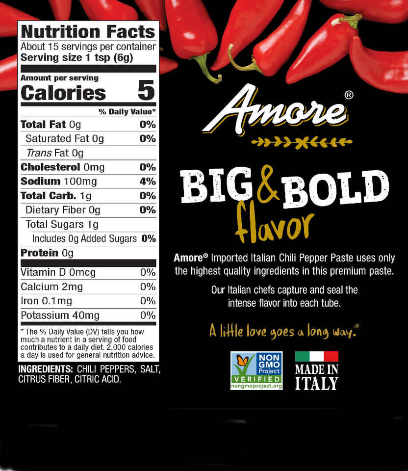 Amore 3.2 oz. Chili Pepper Tomato Paste