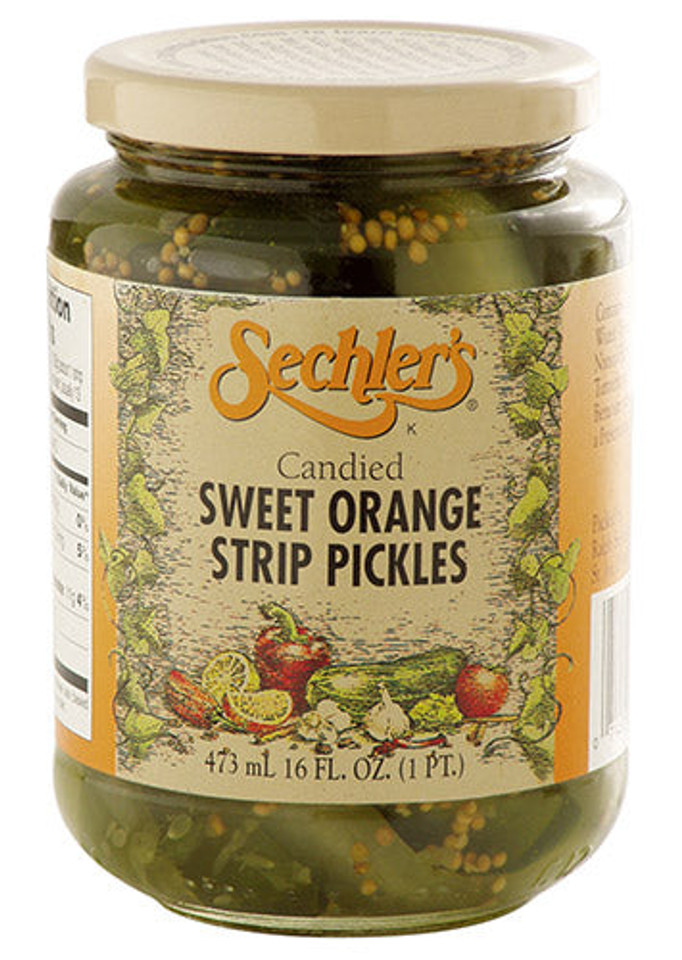 Sechler's 16 oz. Candied Sweet Orange Strips Pickles
