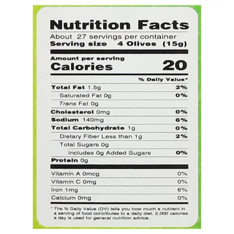 Baroody 22.9 oz. Sliced Green Olives