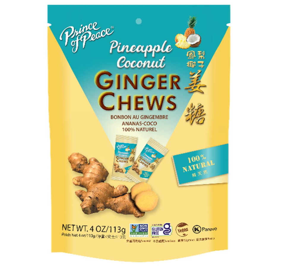 Prince of Peace 4 oz. Pineapple Coconut Ginger Chews