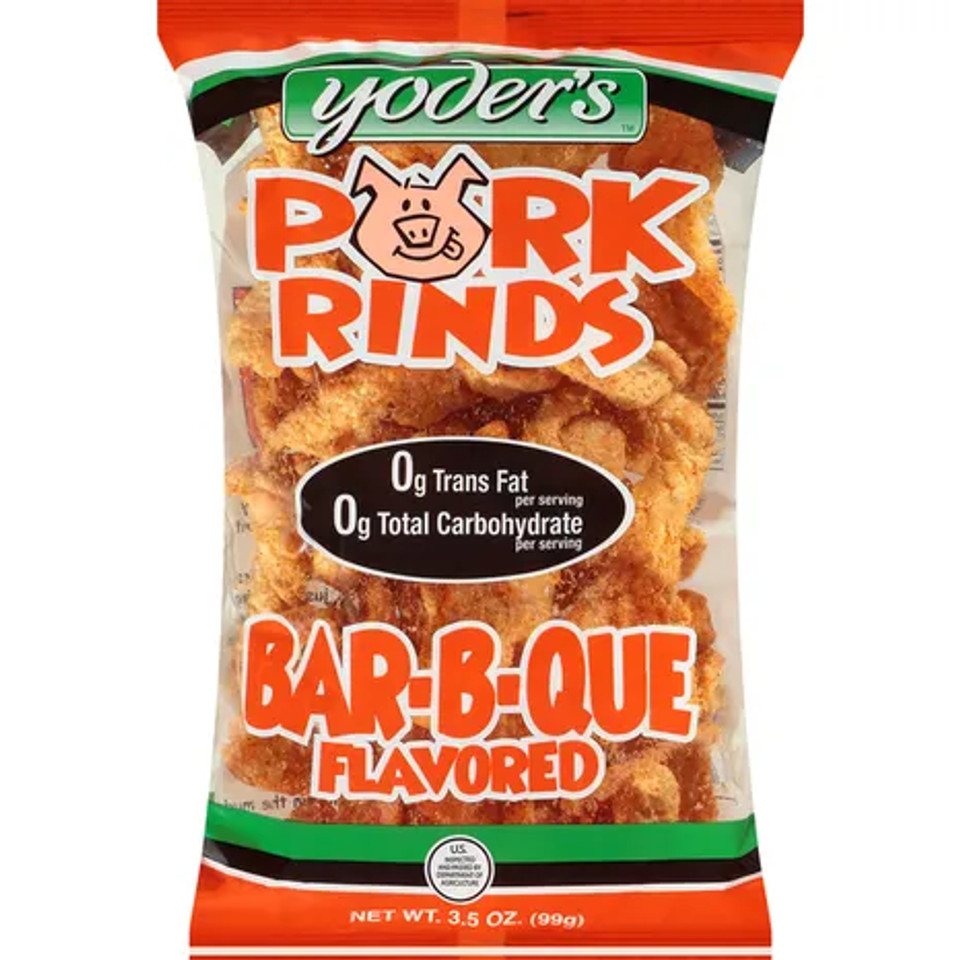 Yoder's 3.5 oz. Bar-B-Que Flavored Pork Rinds (12 Pack)