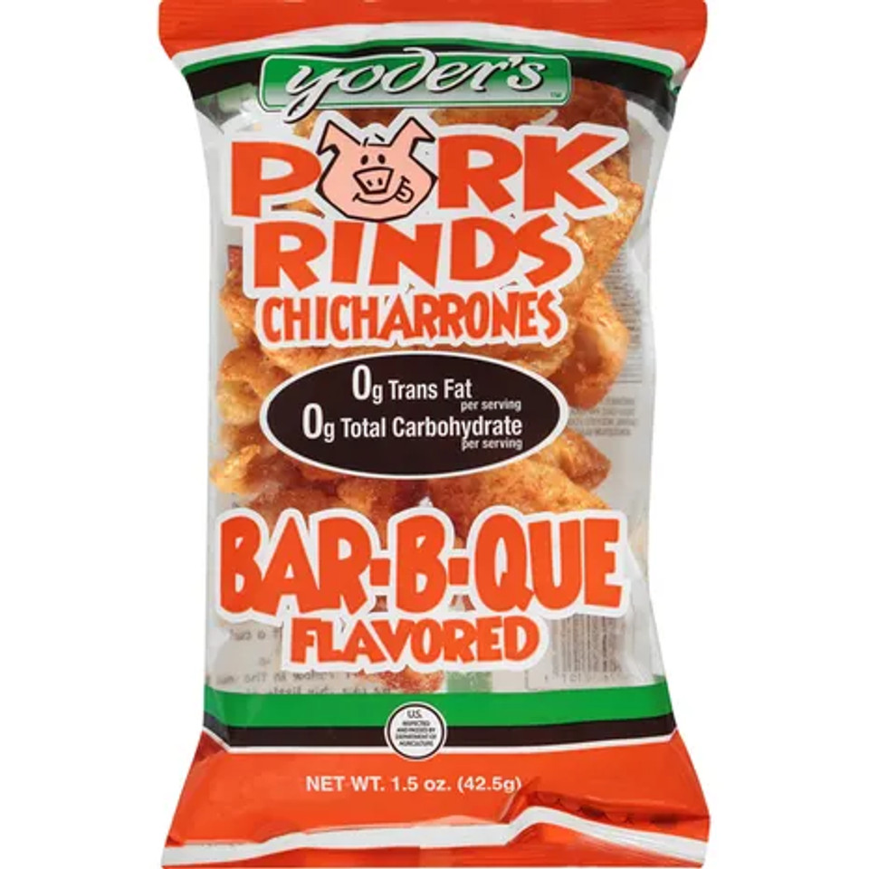 Yoder's 1.5 oz. Bar-B-Que Flavored Pork Rinds (12 Pack)