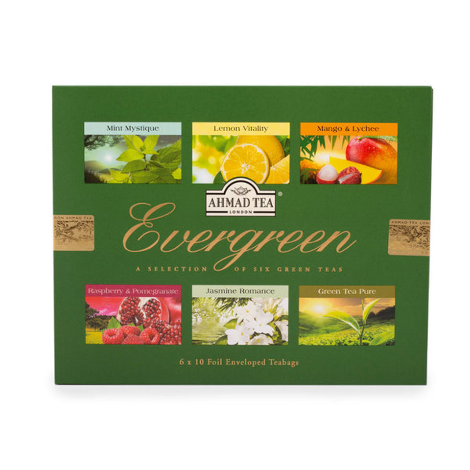 Ahmad Evergreen Selection of 6 Green Teas (20 Tea Bags)