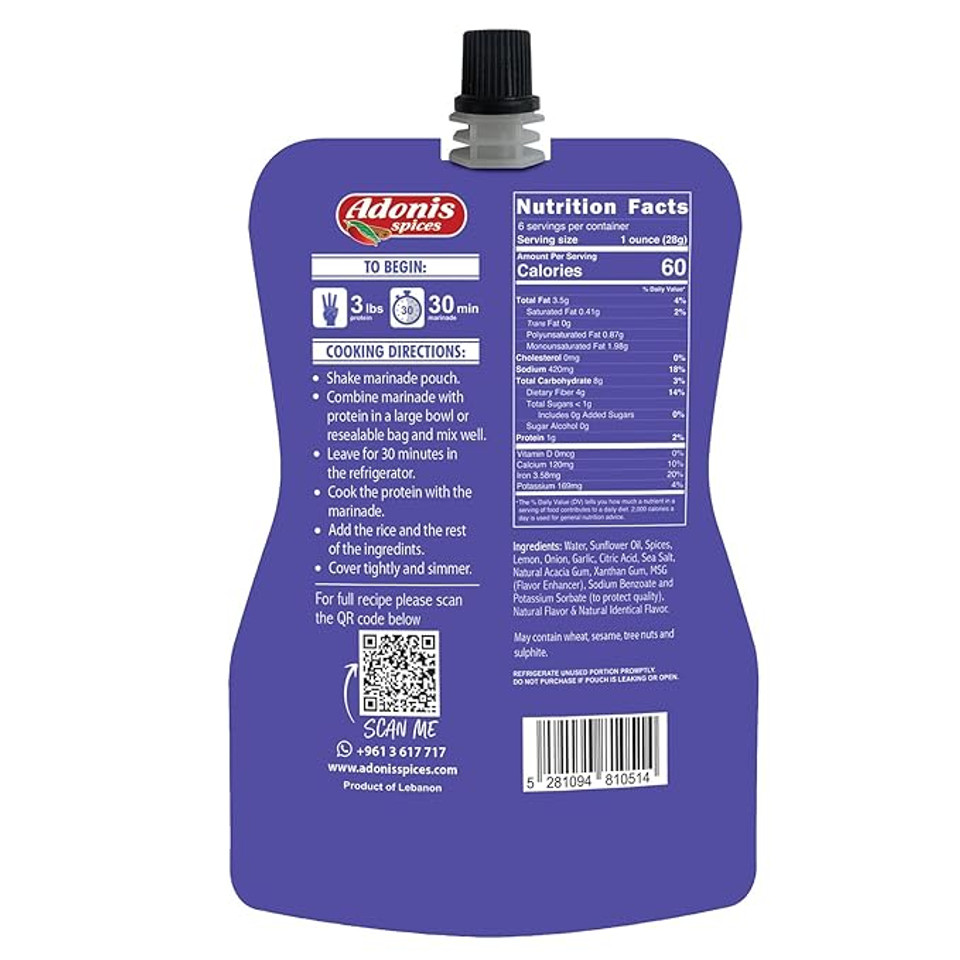 Adonis Spices 6 oz. Mandi Quick Marinade