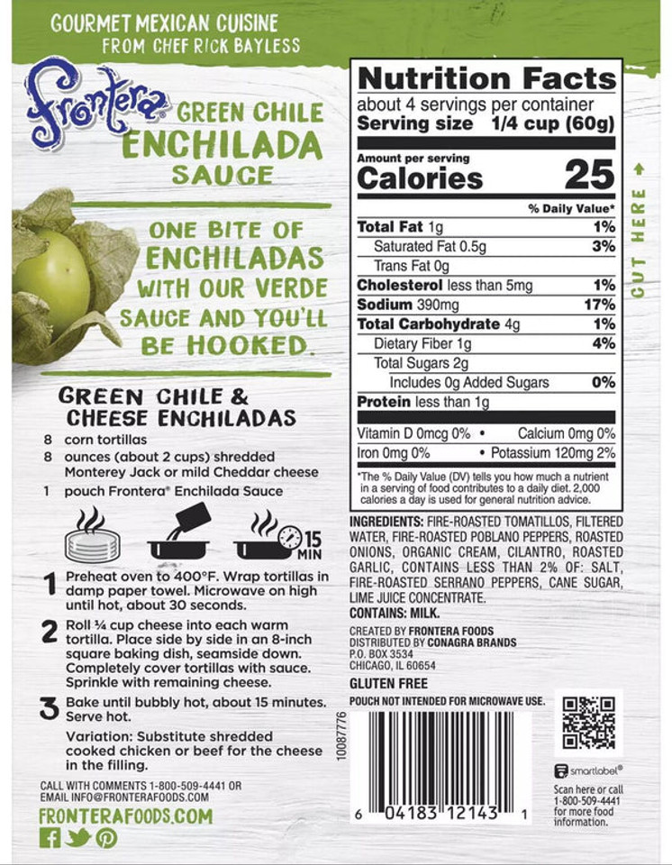 Frontera 8 oz. Green Chile Sauce