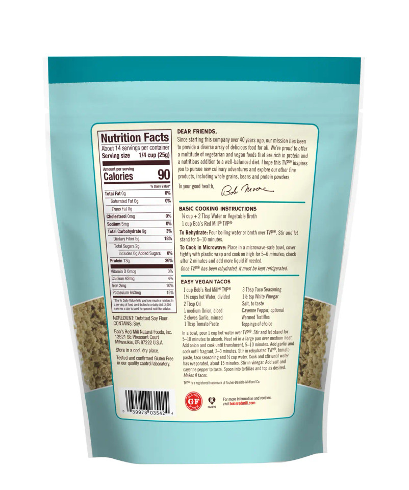 Bob's Red Mill 20 oz. TVP (Textured Vegetable Protein)