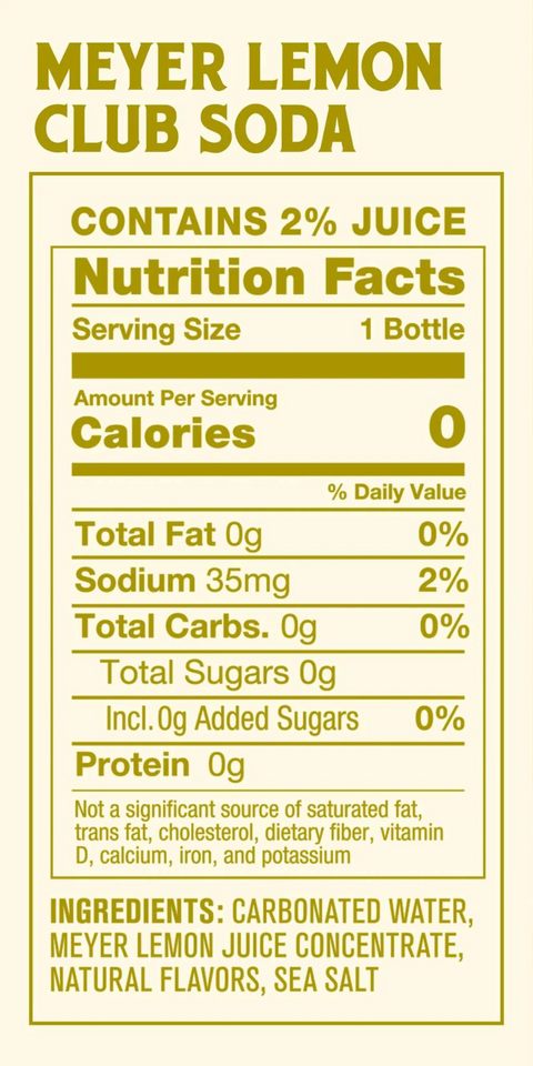 Betty Buzz 9 fl. oz. Meyer Lemon Club Soda (4 Pack)