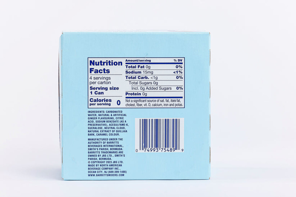 Barritt 7.5 fl. oz. Sugar Free Ginger Beer (4 Pack)