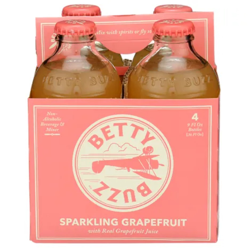 Betty Buzz 9 fl. oz. Sparkling Grapefruit Soda (4 Pack)