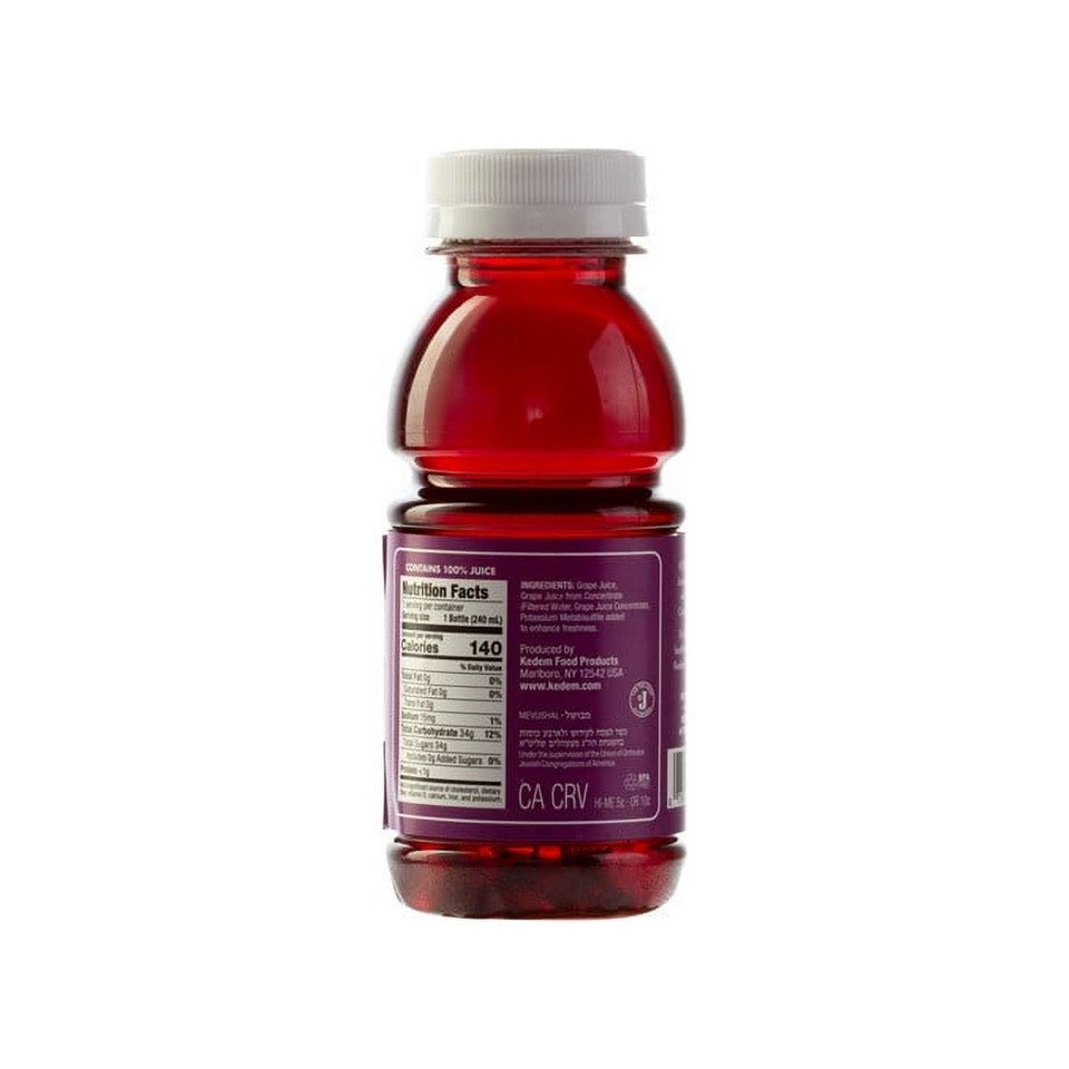 Kedem 8 fl. oz. 100% Pure Grape Juice Made with Concord (6 Pack)