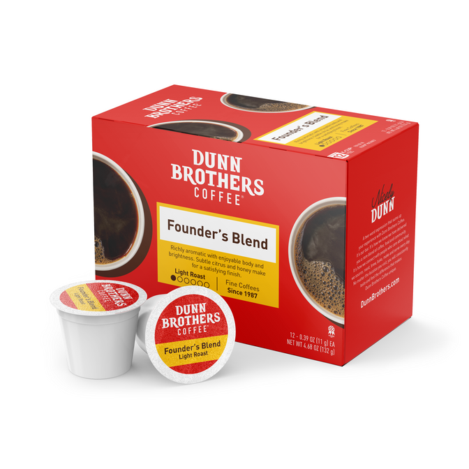 Dunn Brothers Founder's Blend Light Roast Coffee K-Cups (12 Count)
