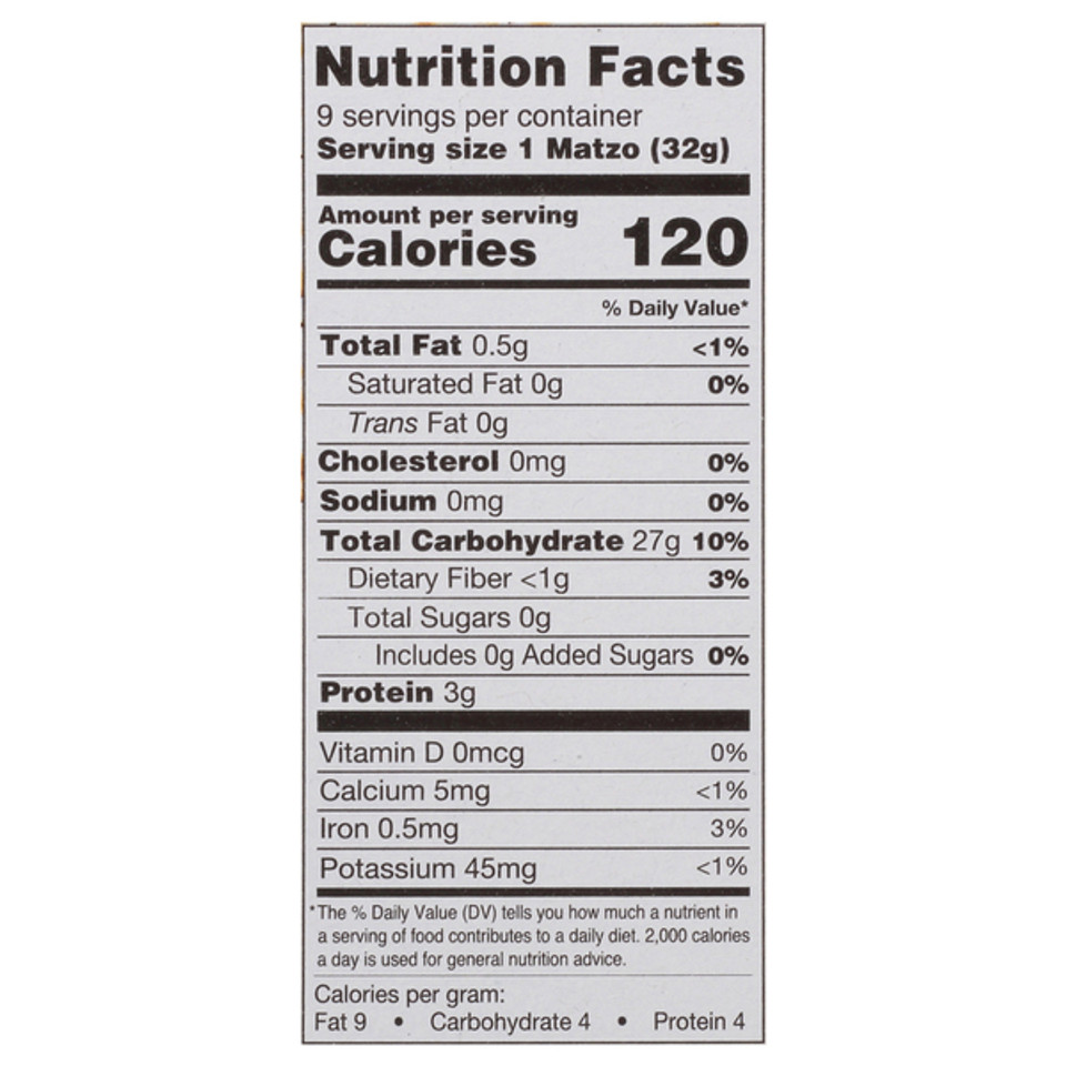 Manischewitz 10 oz. Unsalted Matzos