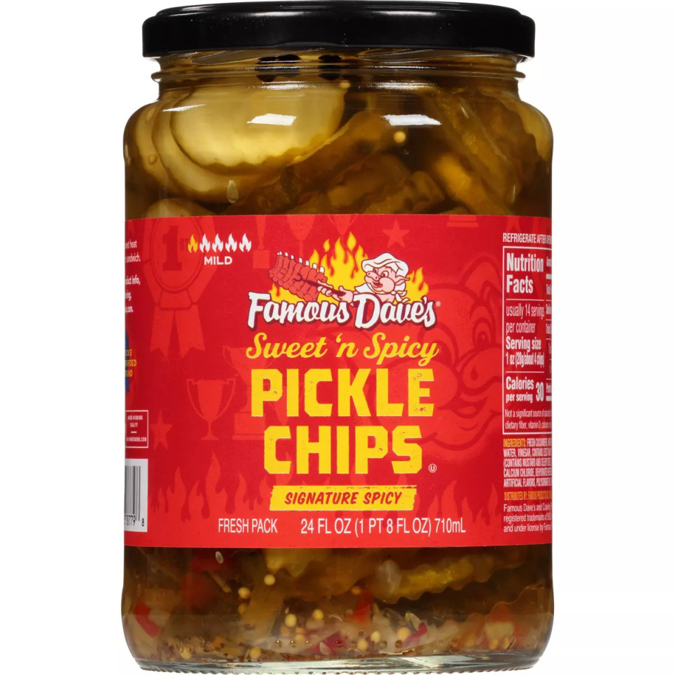 Famous Dave's 24 oz. Sweet n' Spicy Pickle Chips