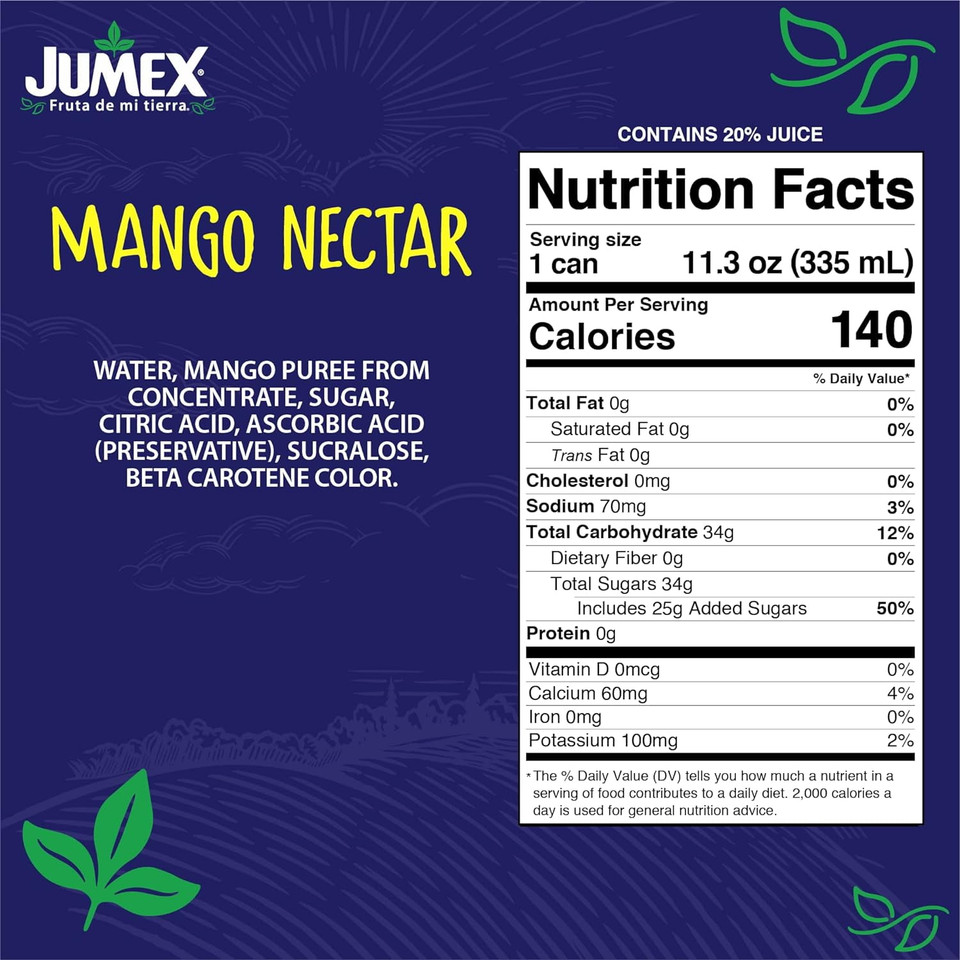 Jumex 11.3 fl. oz. Mango and Peach Nectar Variety Pack (12 Pack) (12 Pack)
