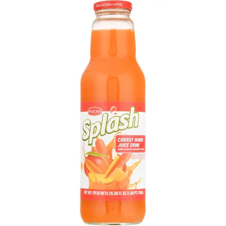 Pocas Splash 25.36 fl. oz. Carrot Mango Juice Drink