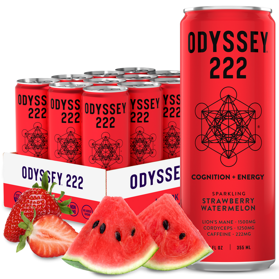 Odyssey 222 12 fl. oz. Strawberry Watermelon Cognition + Energy Enhancing Drink (12 Pack)