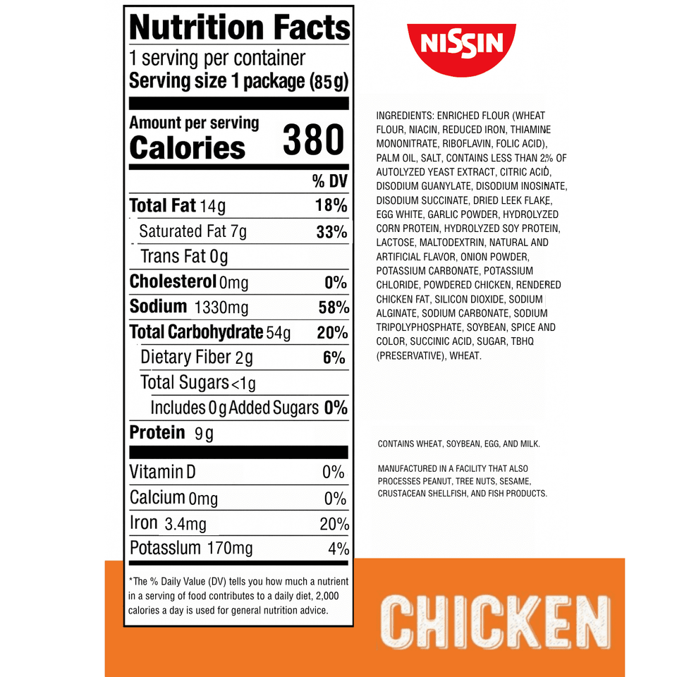 Nissin Foods® 3 oz. Top Ramen® Chicken Flavor Ramen Noodle Soup