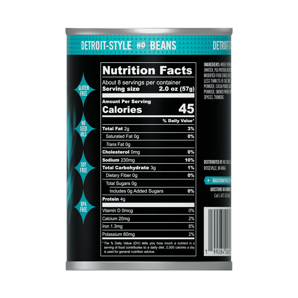 Magic Man 15 oz. Plant‑Based Detroit Style No Bean Chili