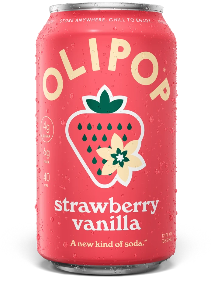 OLIPOP® 12 fl. oz. Strawberry Vanilla Prebiotic Soda