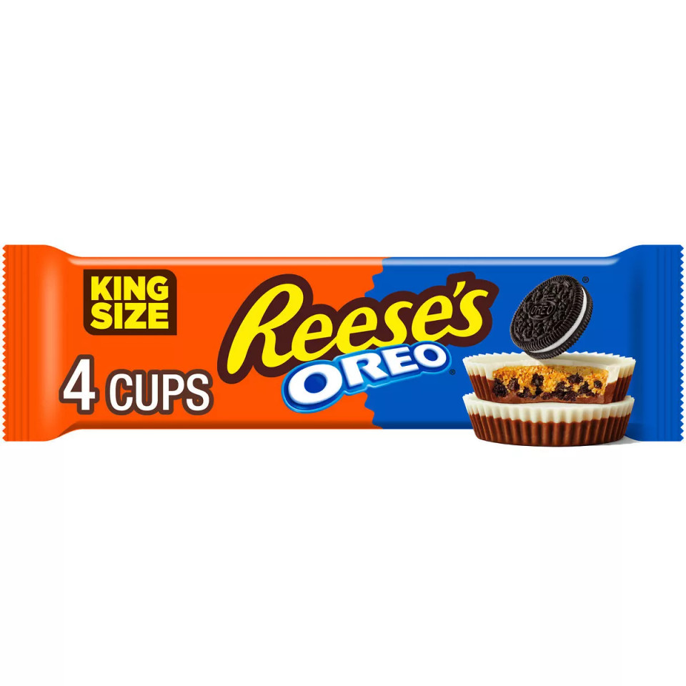 Reese's® 2.8 oz. OREO Milk Chocolate and White Crème Peanut Butter Cups King Size Candy (12 Bars)