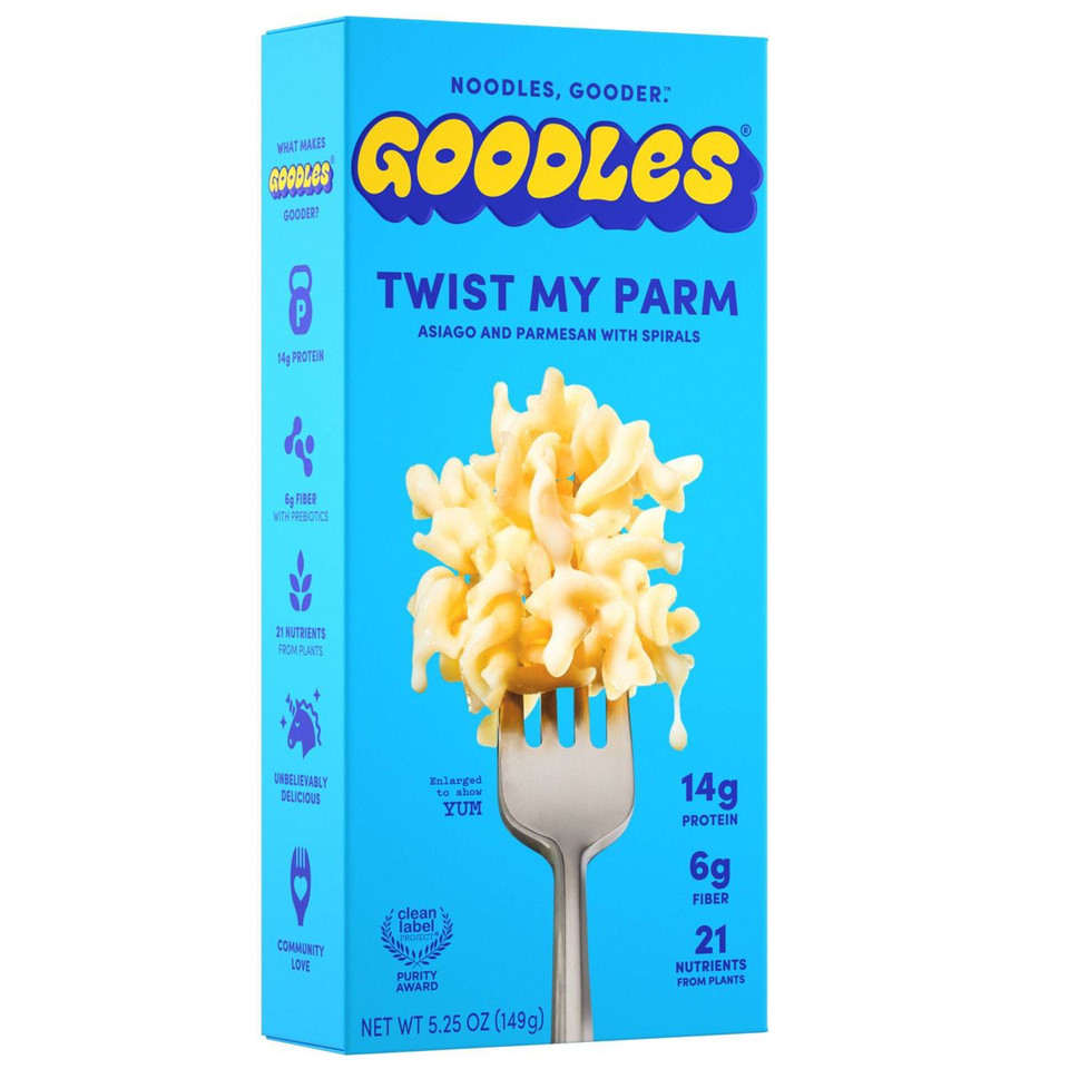 Goodles® 5.25 oz. Twist My Parm Asiago and Parmesan Protein Mac & Cheese
