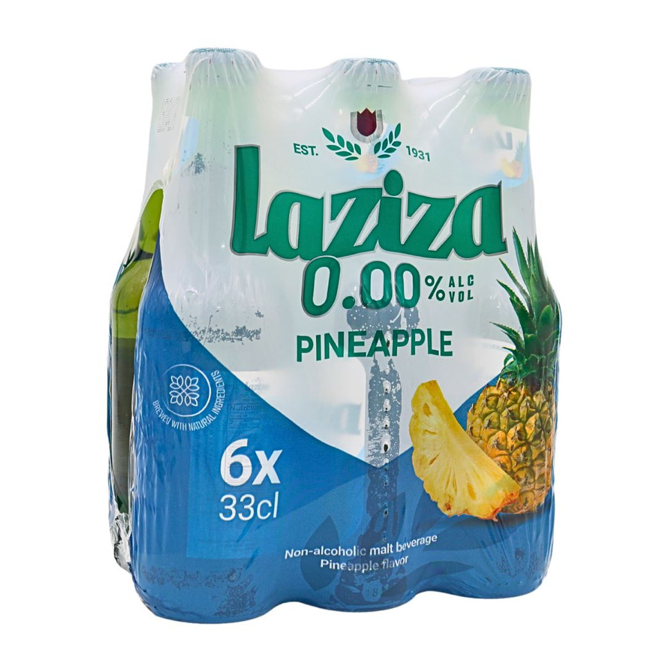 Laziza 8.4 fl. oz. Pineapple Non-Alcoholic Beer (6 Pack)