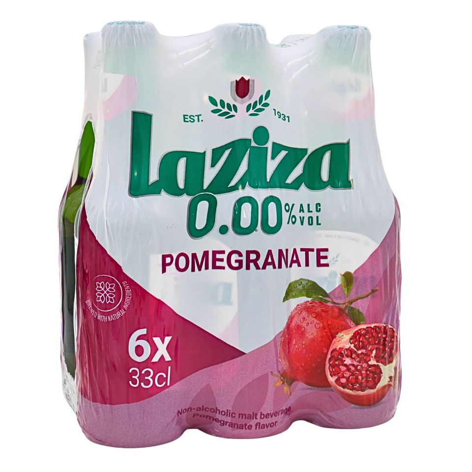 Laziza 8.4 fl. oz. Pomegranate Non-Alcoholic Beer (6 Pack)