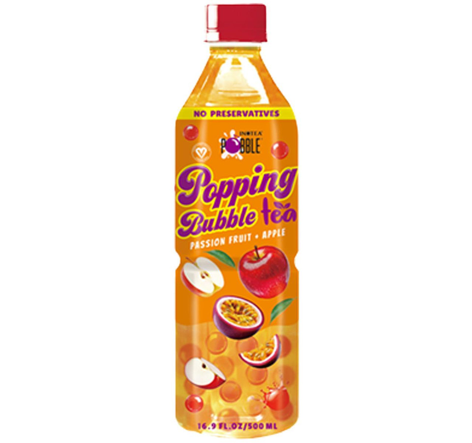 Pobble 16.9 fl. oz. Passion Fruit + Apple Popping Bubble Tea