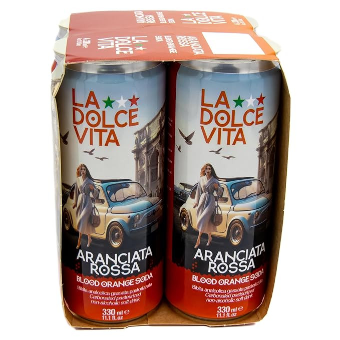 La Dolce Vita 11.1 fl. oz. Blood Orange Aranciata Soda (4 Pack)