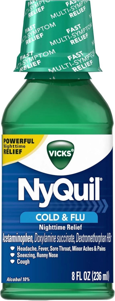 Vicks® 8 fl. oz. Nyquil Cold & Flu Liquid Over-the-Counter Medicine
